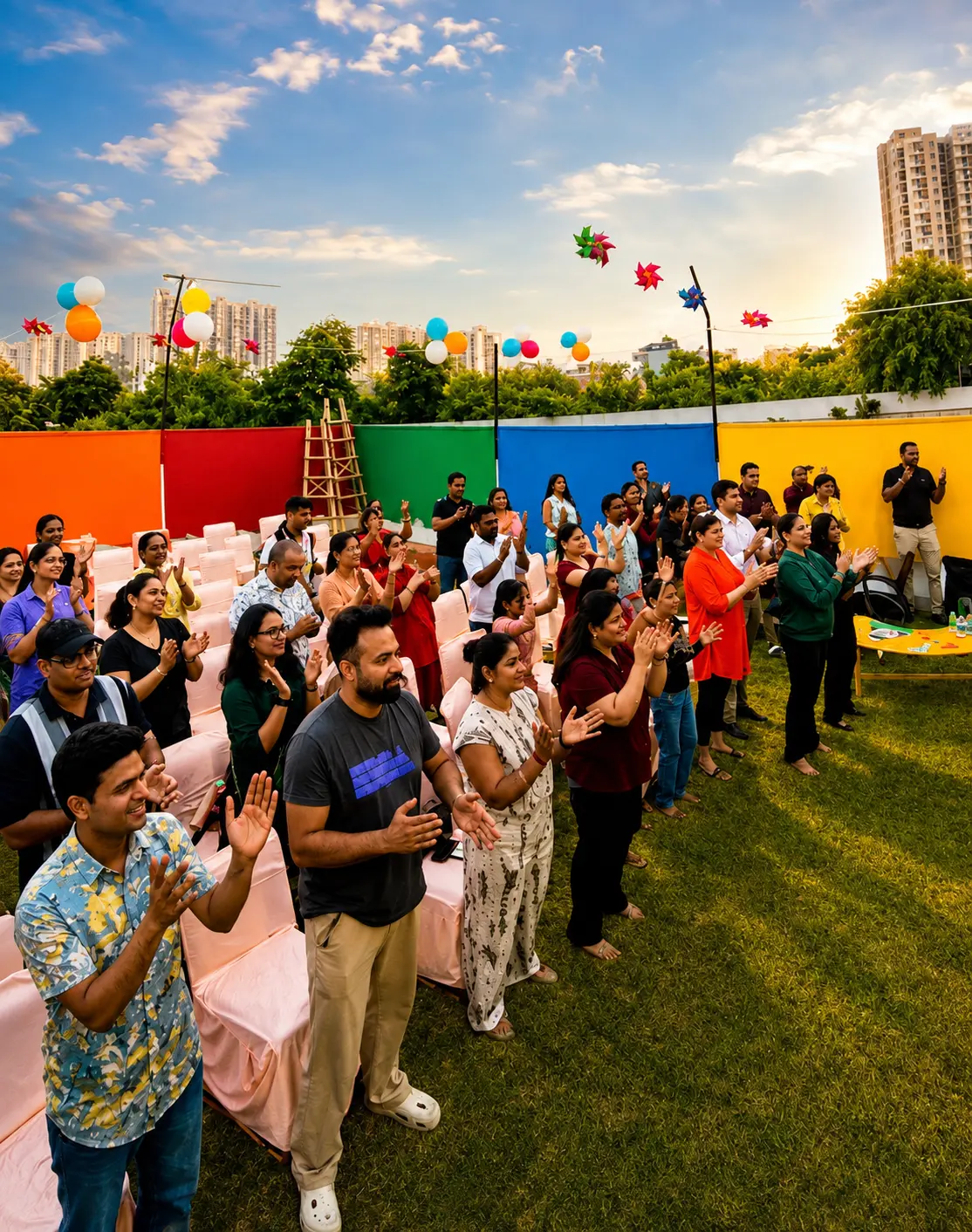 Children celebrating cultural festivals