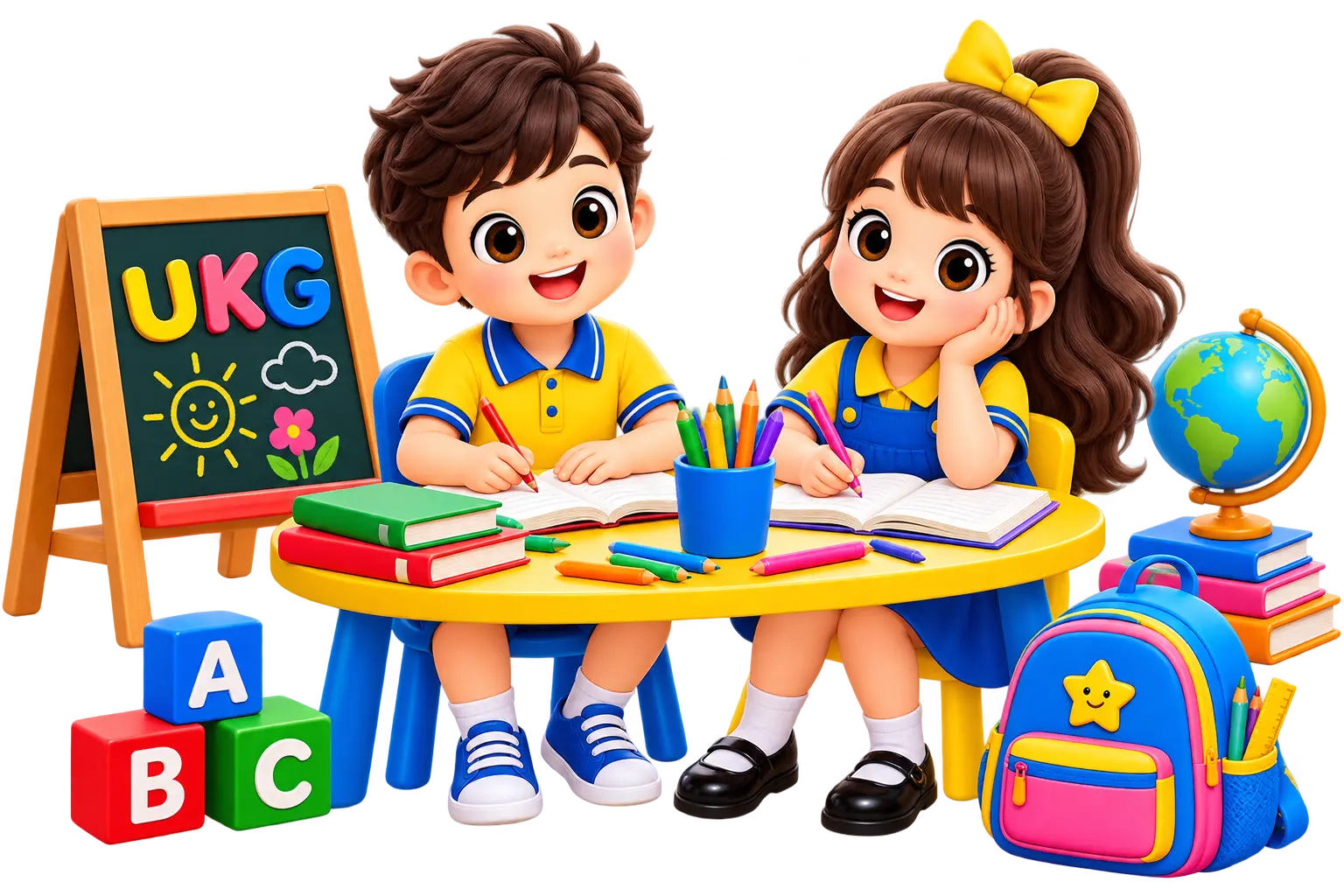 UKG child celebrating graduation readiness